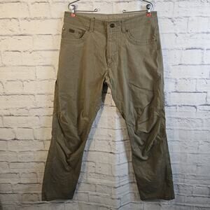 Kuhl Revolvr Pants Vintage Patina Dye Brown Cotton Workwear Outdoors Mens 34x32